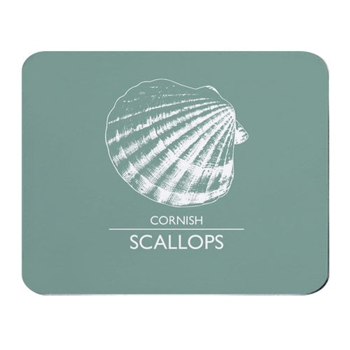 Pale Green Placemat - Cornish Scallops
