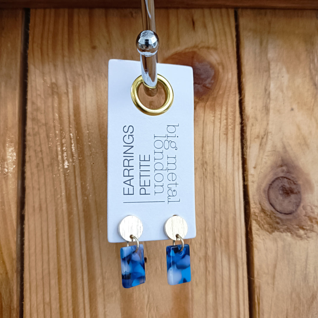 Julieta Petite Resin Rectangle Stud
