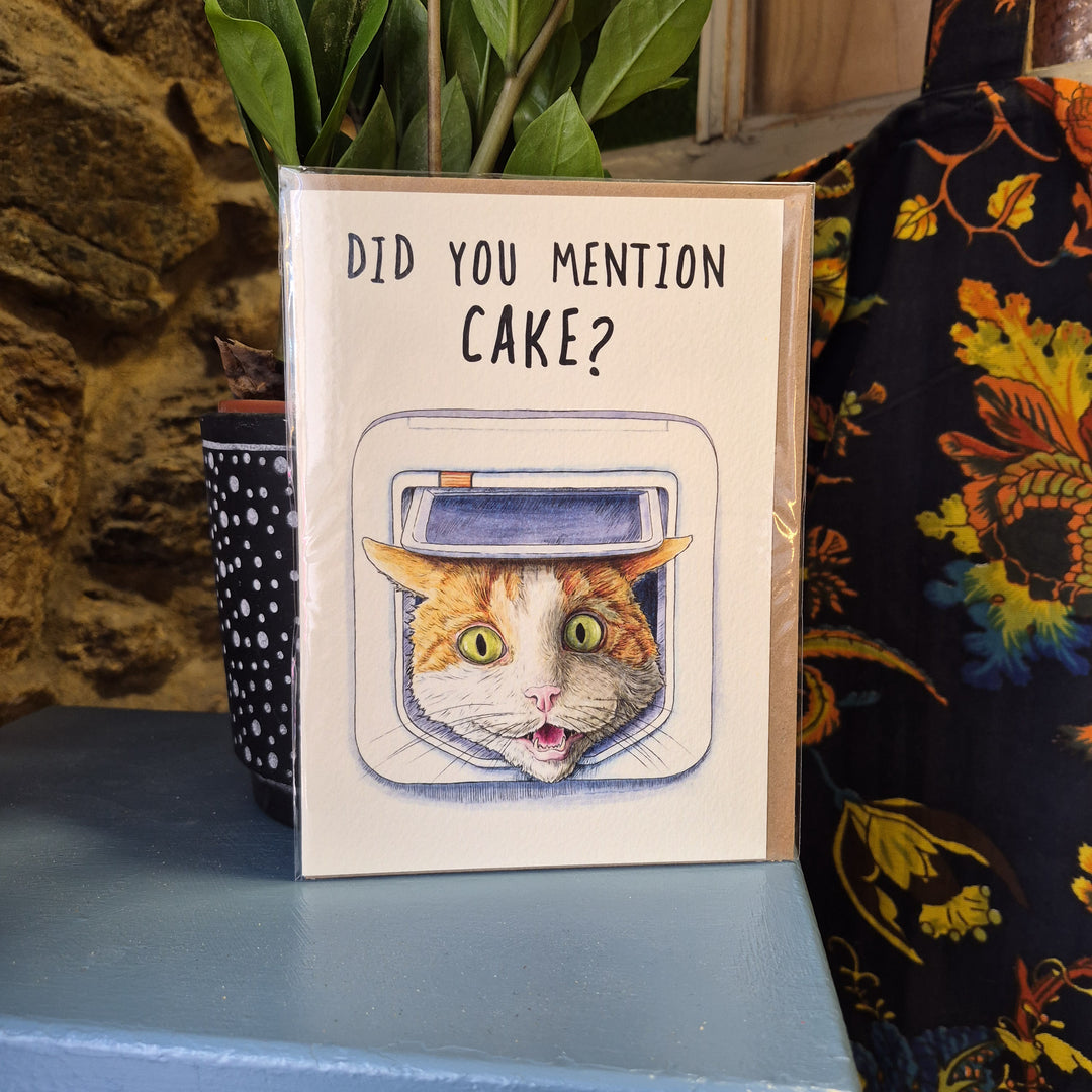 Cat Flap Cake Card