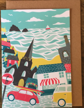 Churchtown St Agnes Greetings Card