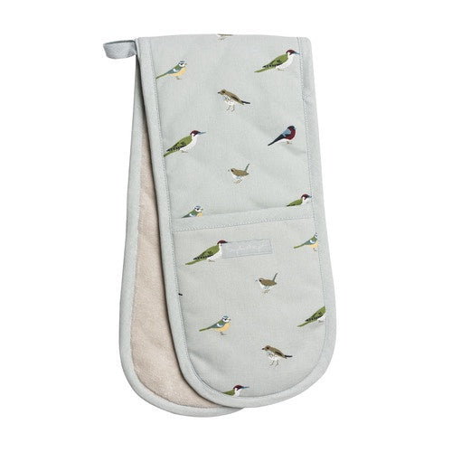 Double Oven Glove - Garden Birds