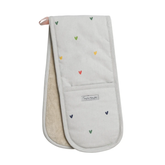 Double Oven Gloves - Hearts