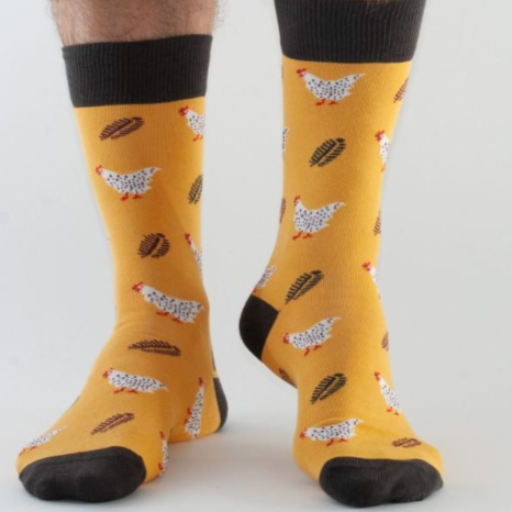 Gold Chicken Socks