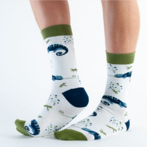 Light Grey Chameleon Socks 3-7