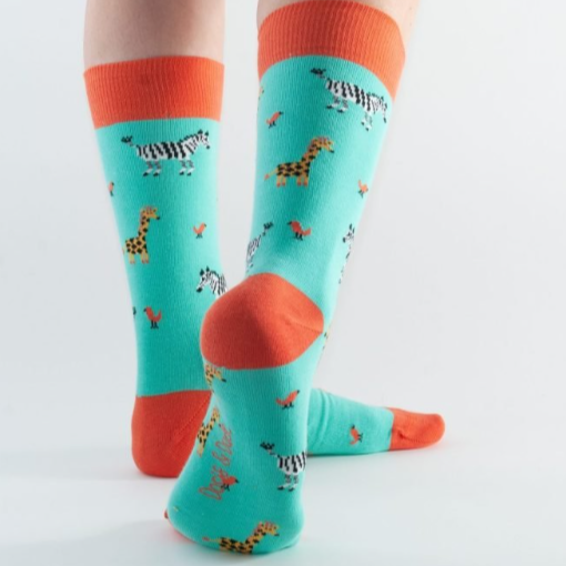 Mint Zebra Socks