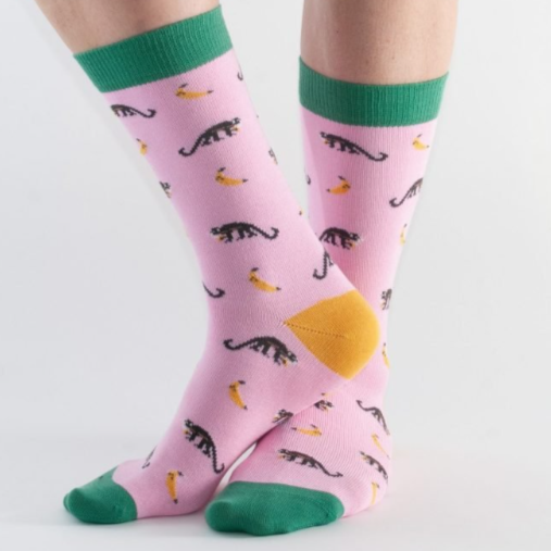 Pink Monkey Socks 3-7