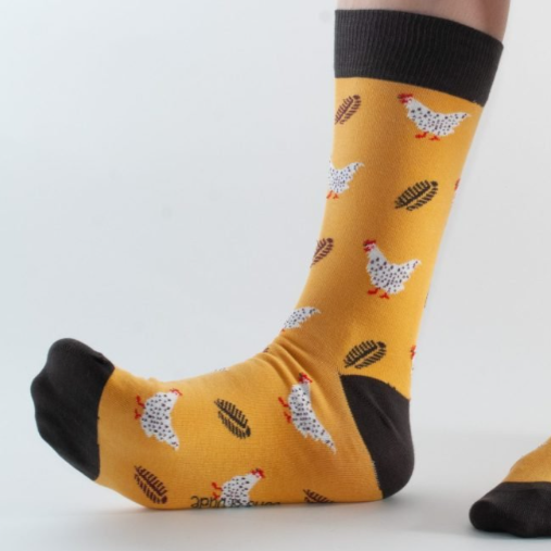 Gold Chicken Socks