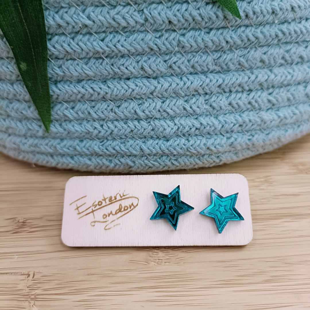 Mirror Star Studs