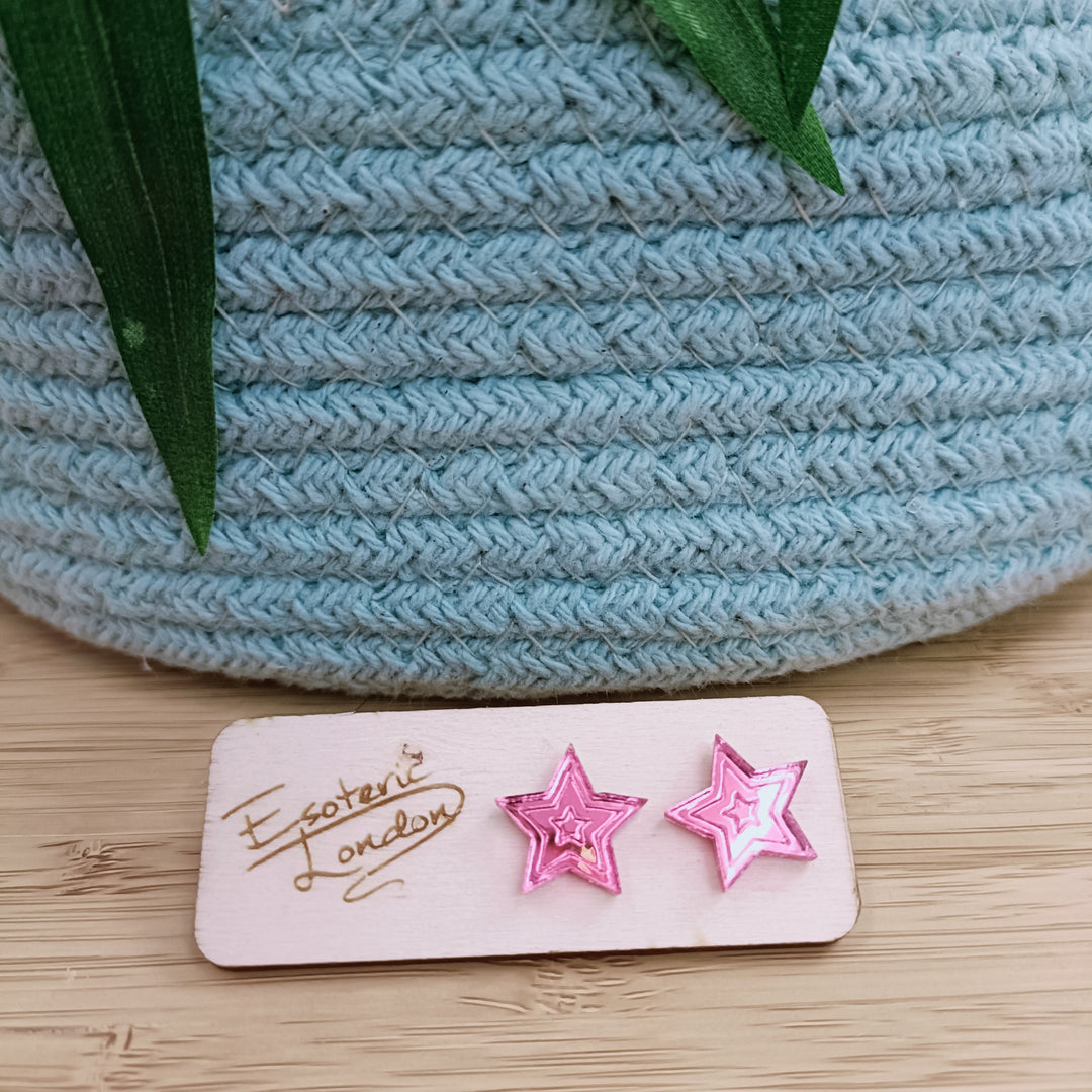 Mirror Star Studs