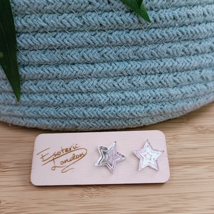 Mirror Star Studs