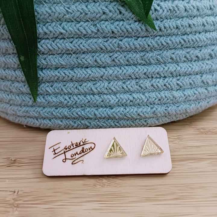 Mirror Triangle Studs