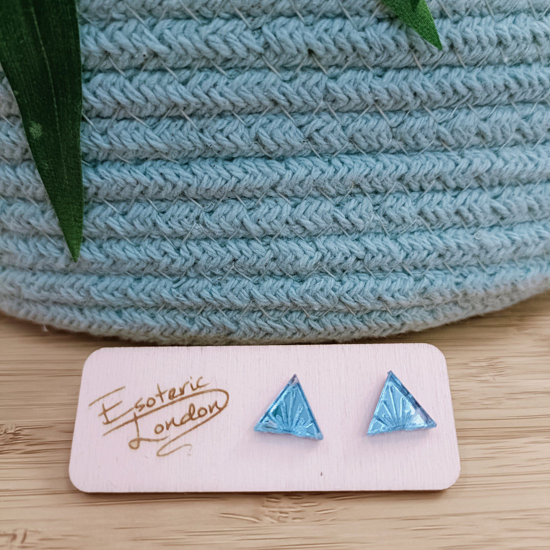 Mirror Triangle Studs