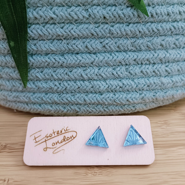 Mirror Triangle Studs