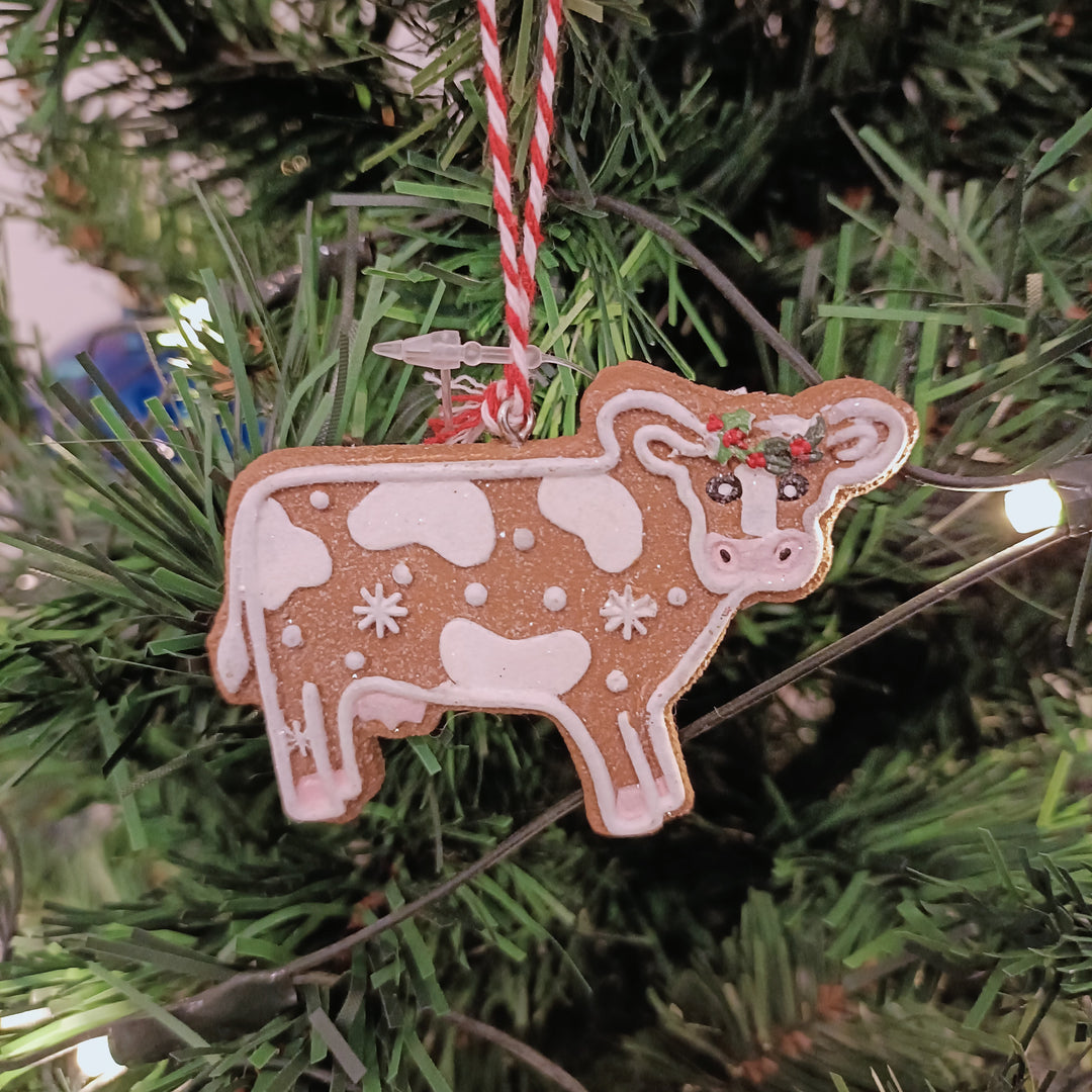 Gingerbread Cow Decoration