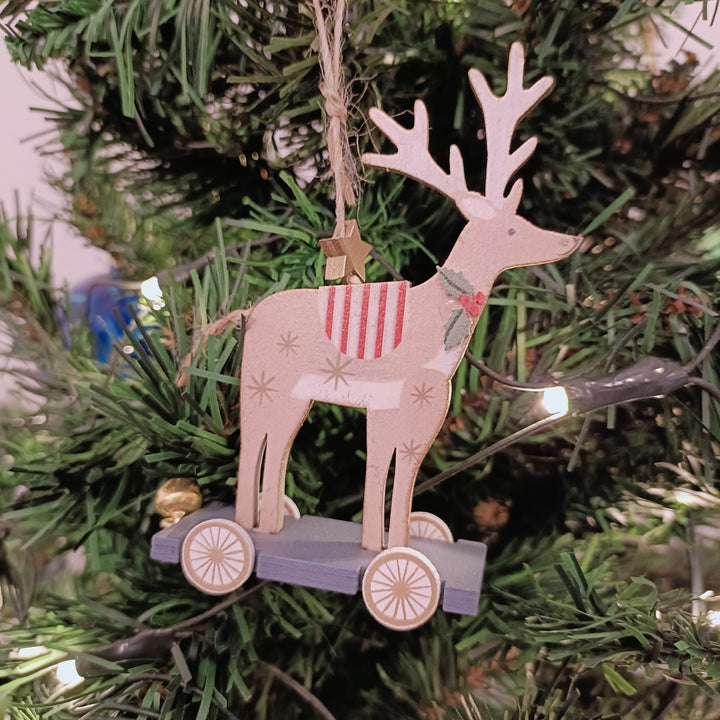 Wood Reindeer on Wheels