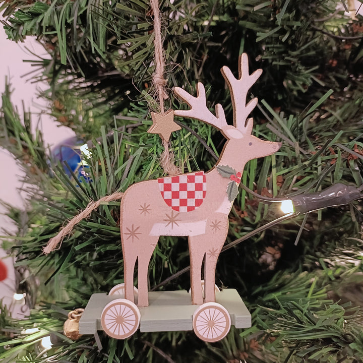 Wood Reindeer on Wheels