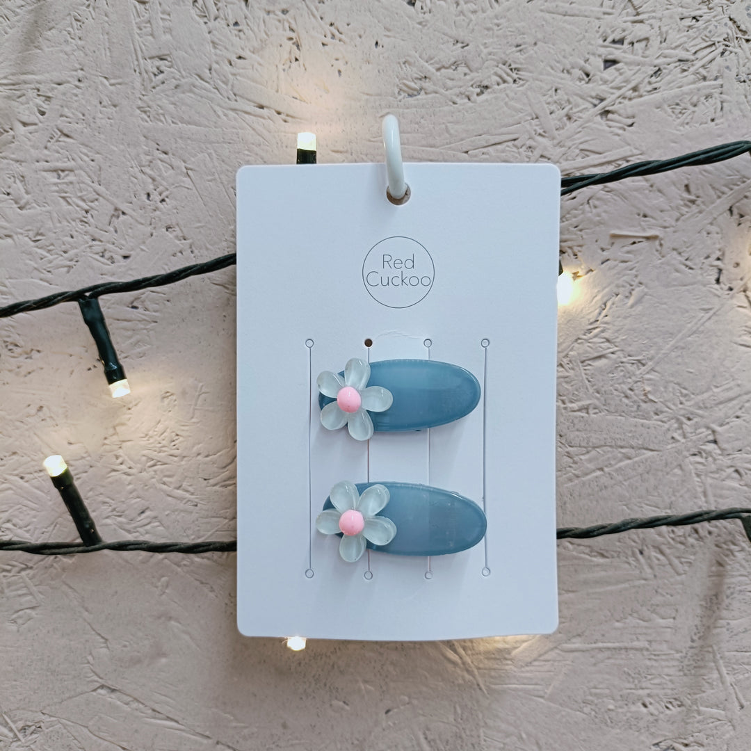 Flower Hair Twin Clips
