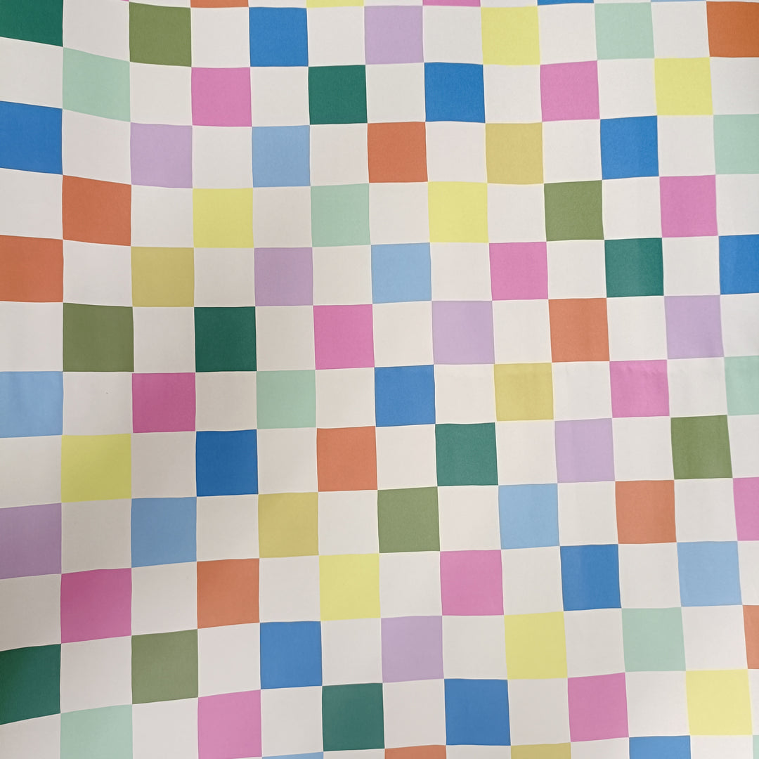 Rainbow Check Wrapping Paper
