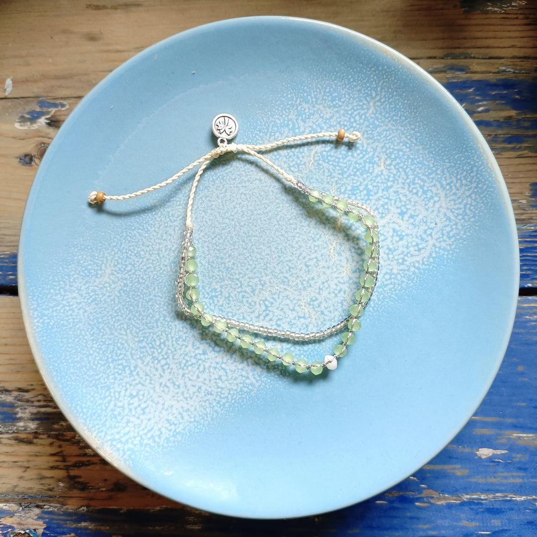 Green Jewelled Friendship Bracelet
