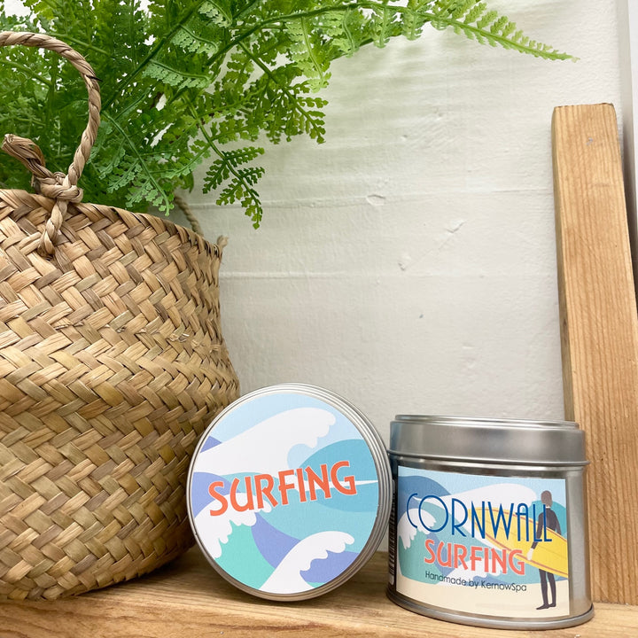 Cornwall Surfing Candle Tin