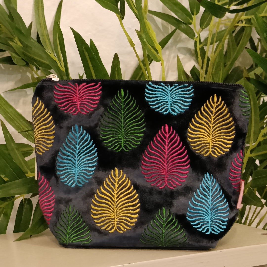 Geo Leaf  Small Cosmetic Bag