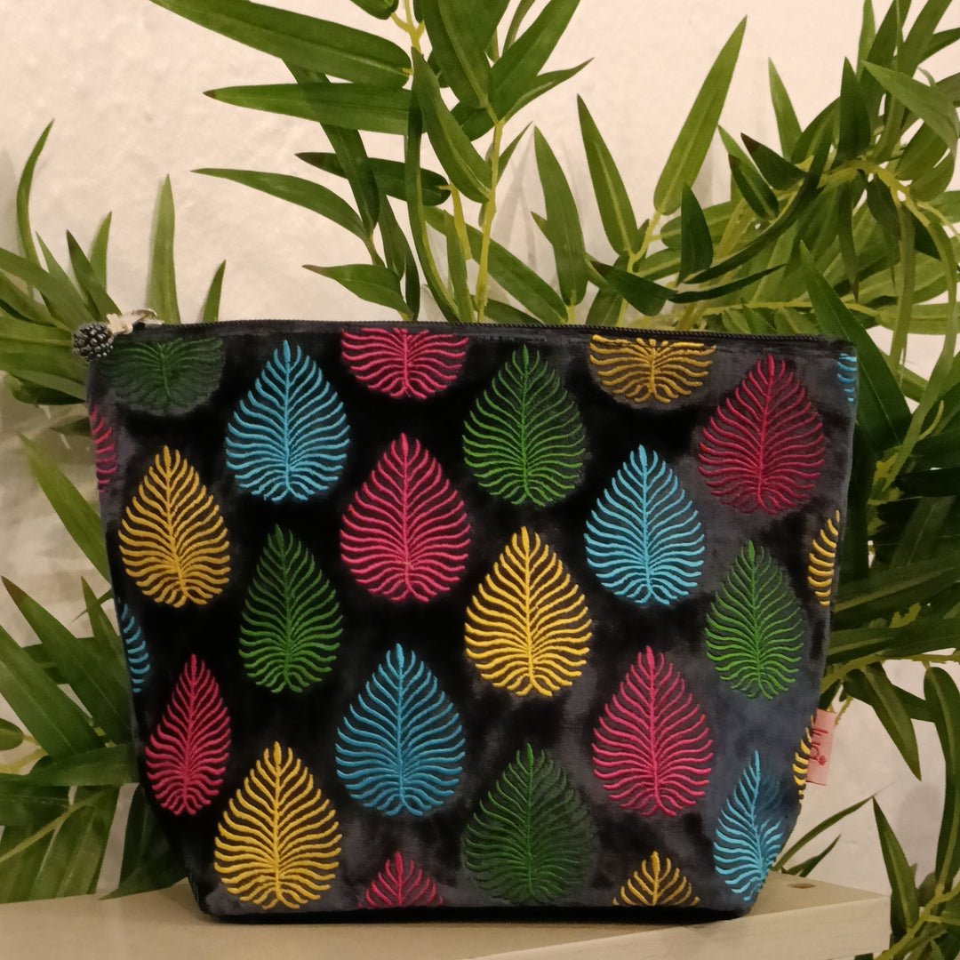 Geo Leaf Cosmetic Bag