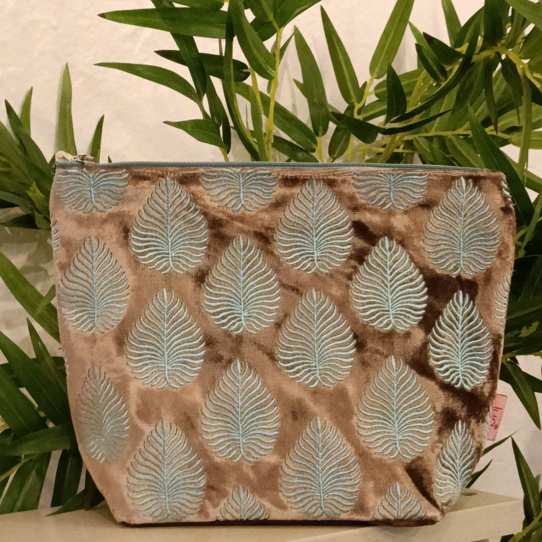 Geo Leaf Cosmetic Bag