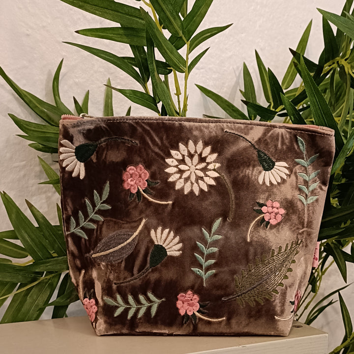 Folk Garden Large Cosmetic Bag