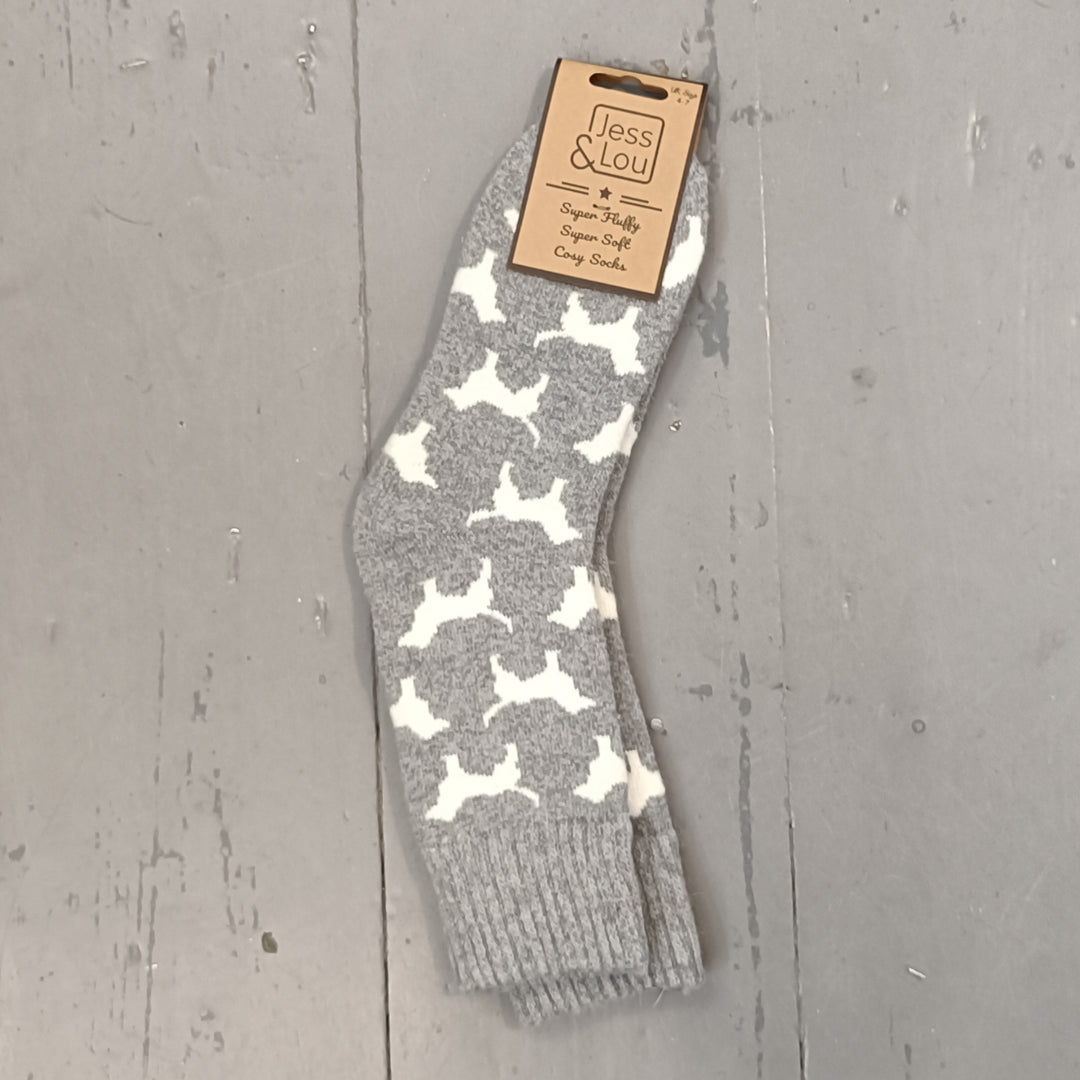 Dashing Dogs Ribbed Socks
