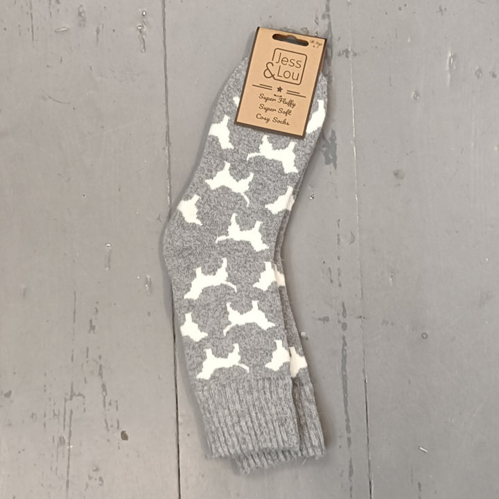 Dashing Dogs Ribbed Socks