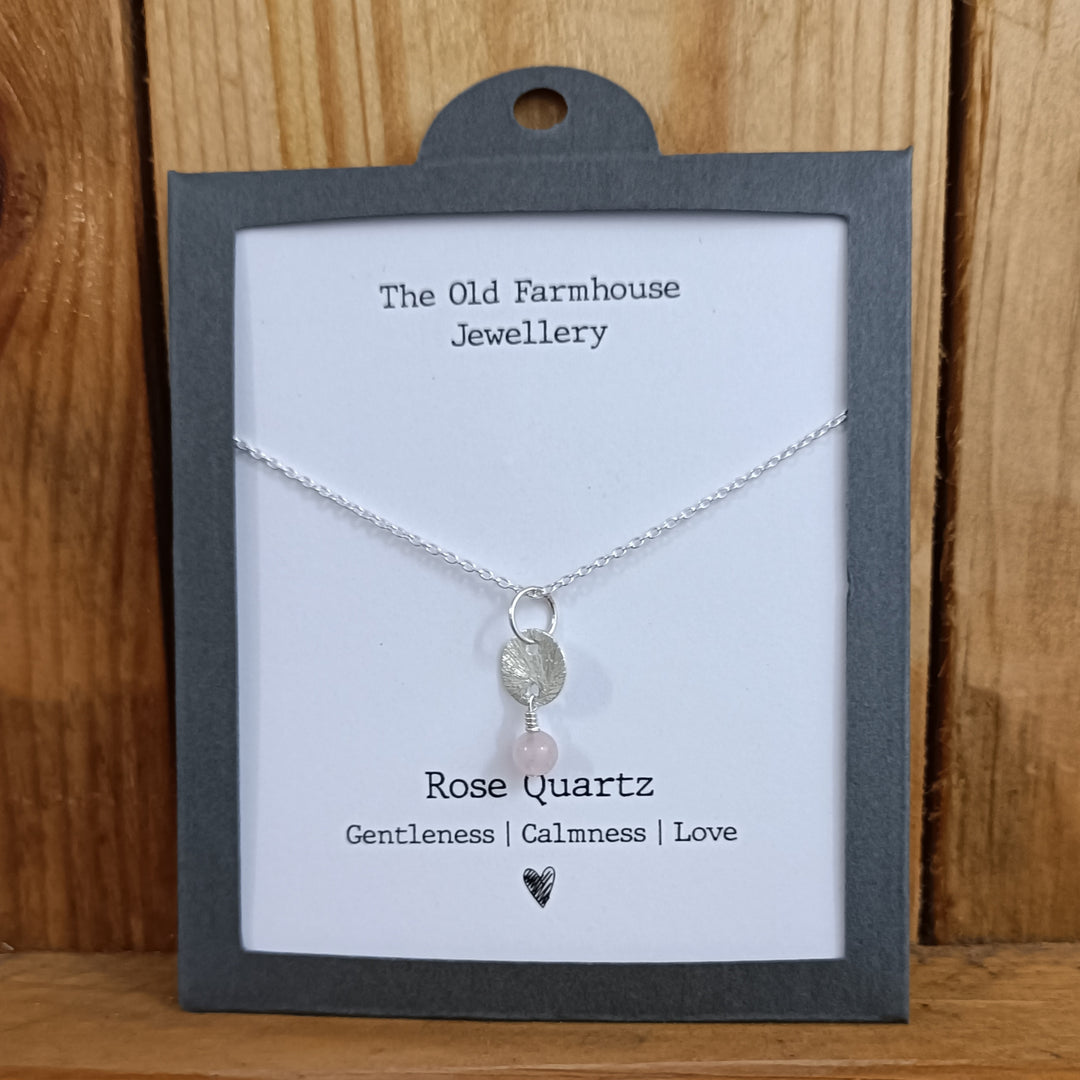 Semi Precious Disc Necklace