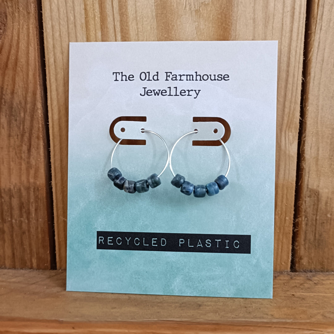 Recycled Plastic Hoop Earrings