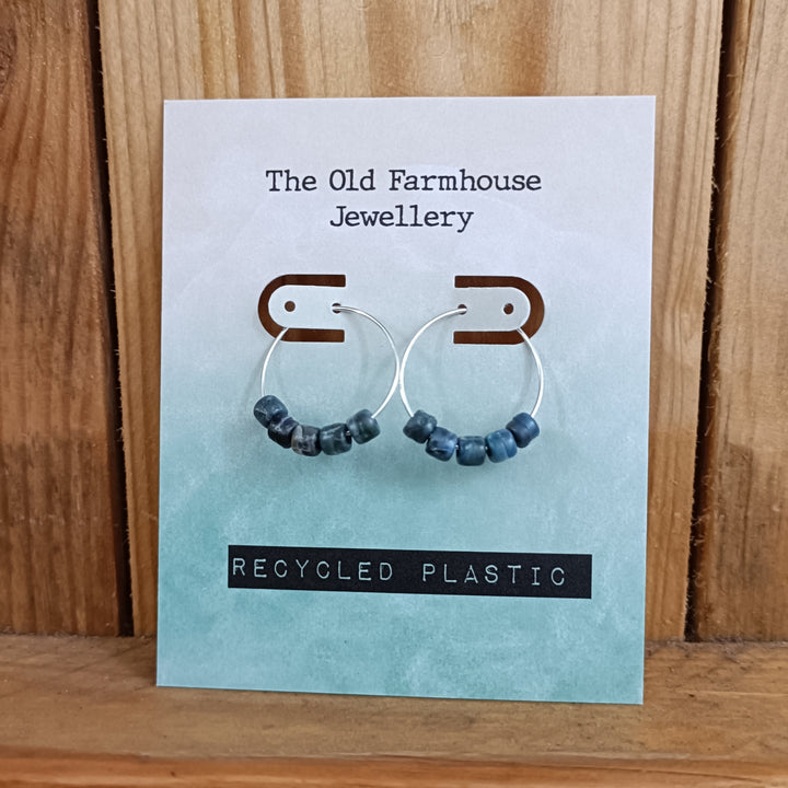 Recycled Plastic Hoop Earrings