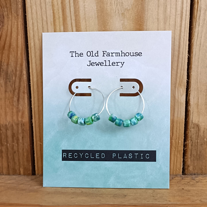 Recycled Plastic Hoop Earrings