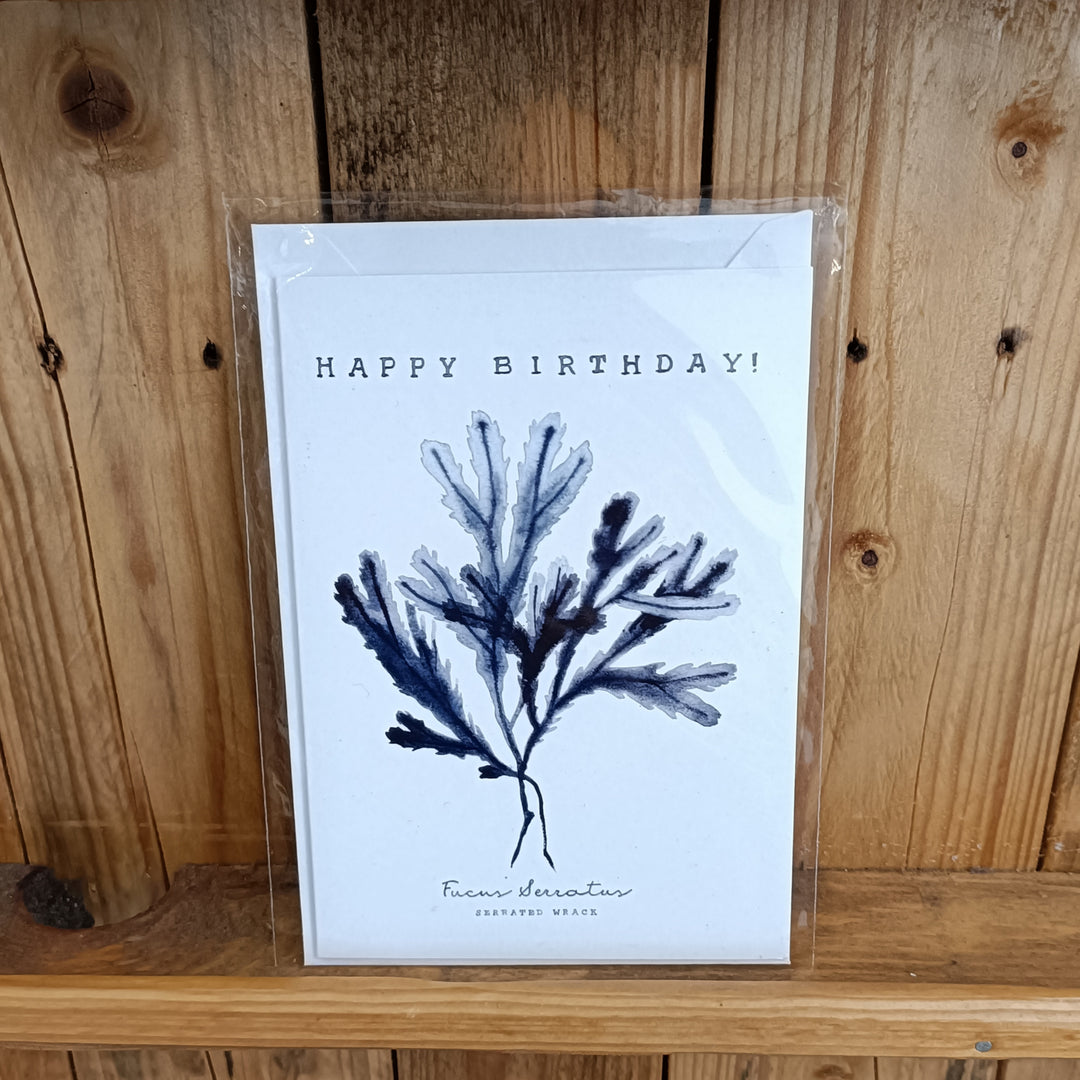 Cornish Seaweed Birthday Card