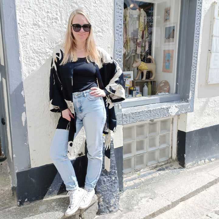 Black Stork Wrap Jacket