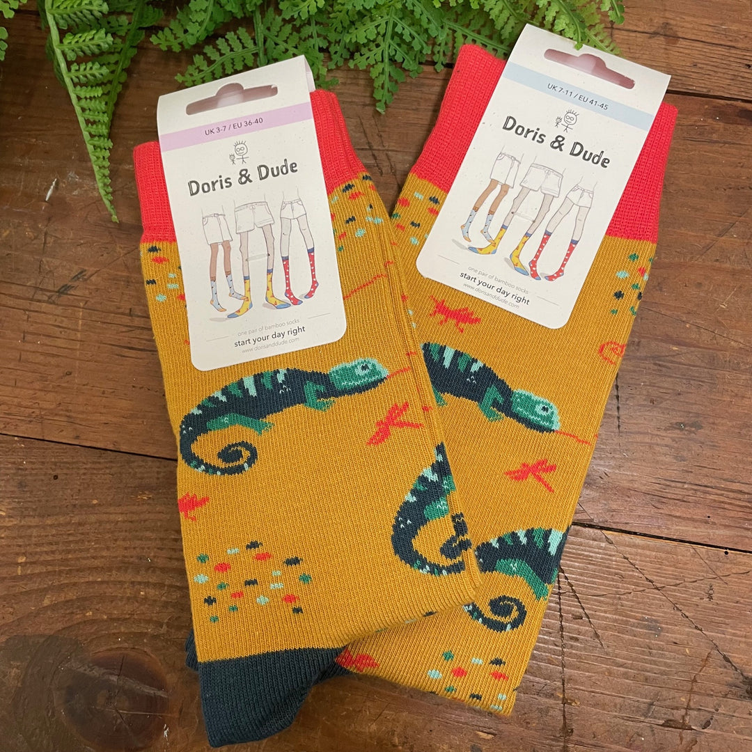 Gold Chameleon Socks