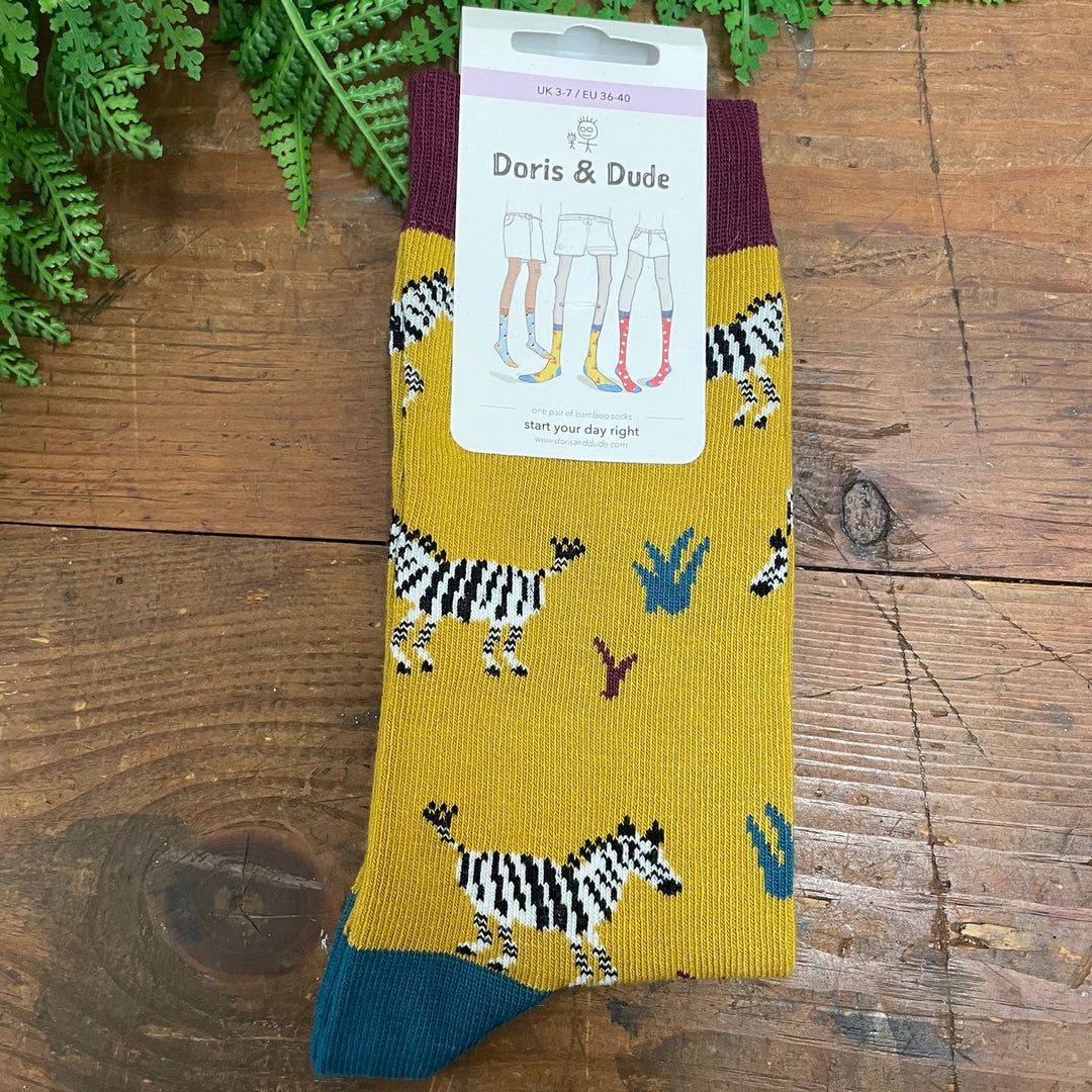 Gold Zebra Socks