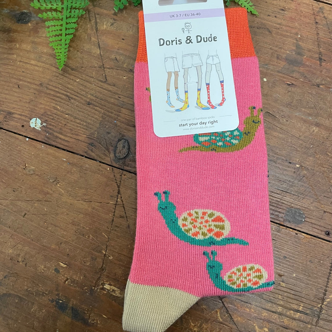 Pink Snail Socks
