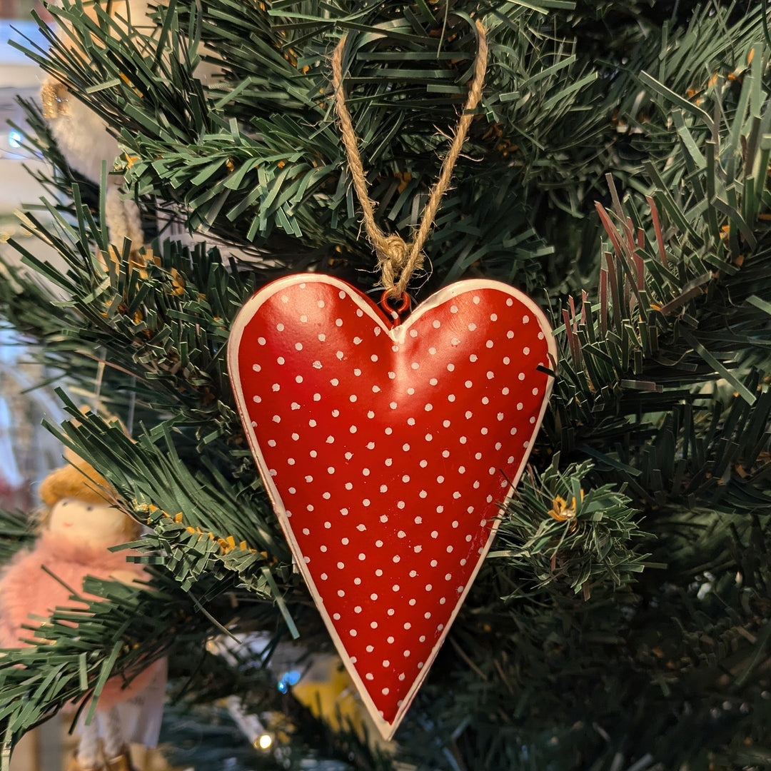 Polka Dot Tin Decorations
