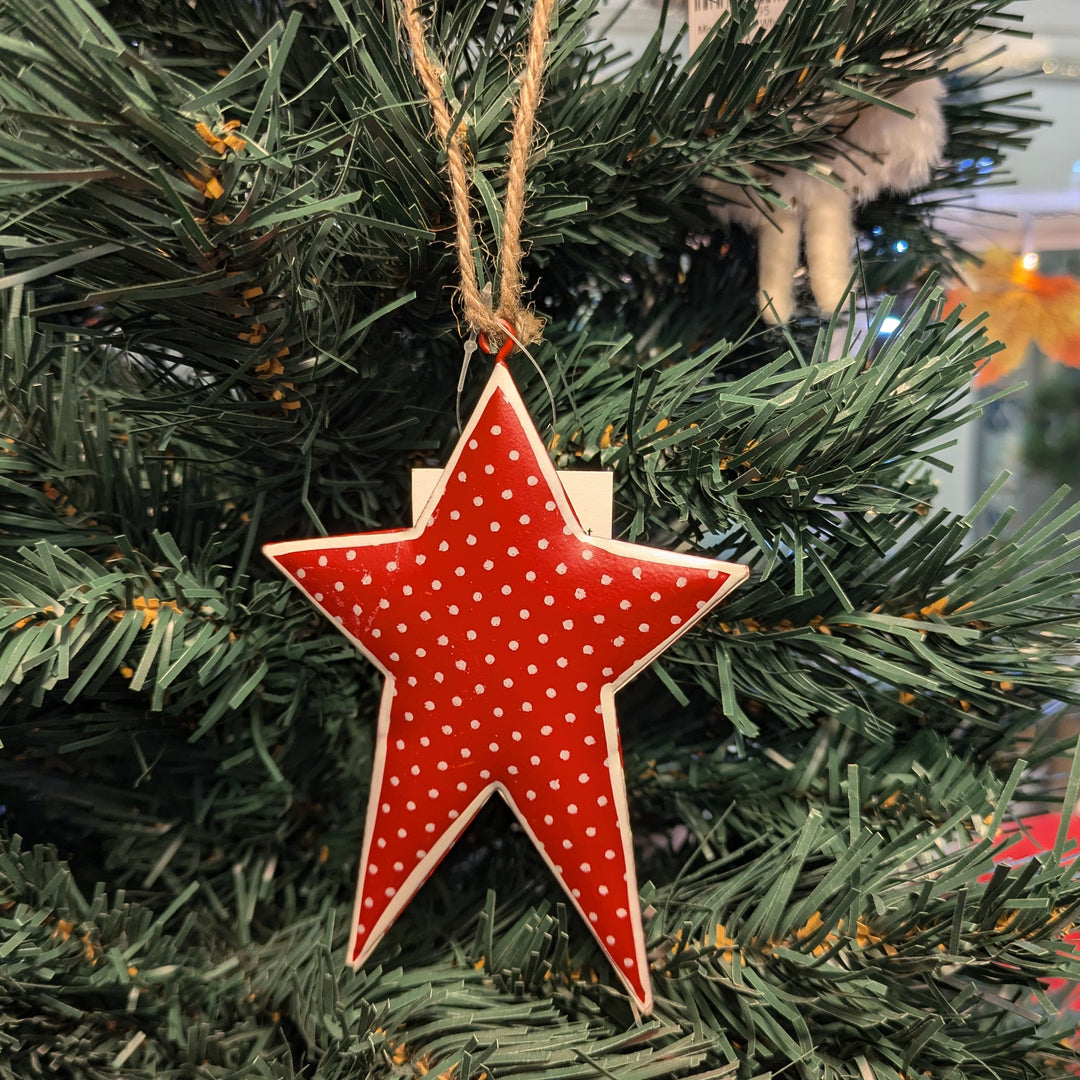 Polka Dot Tin Decorations
