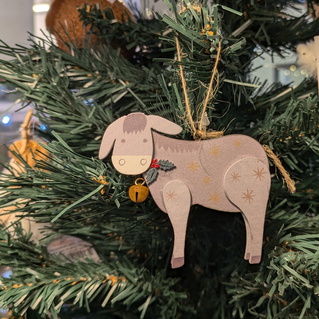 Wood Donkey Decoration