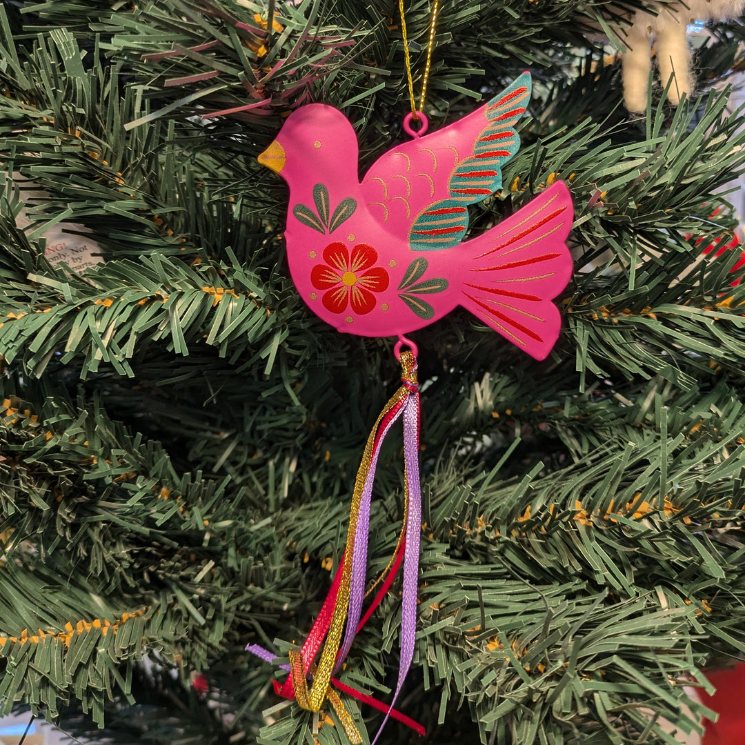 Tin Floral Bird