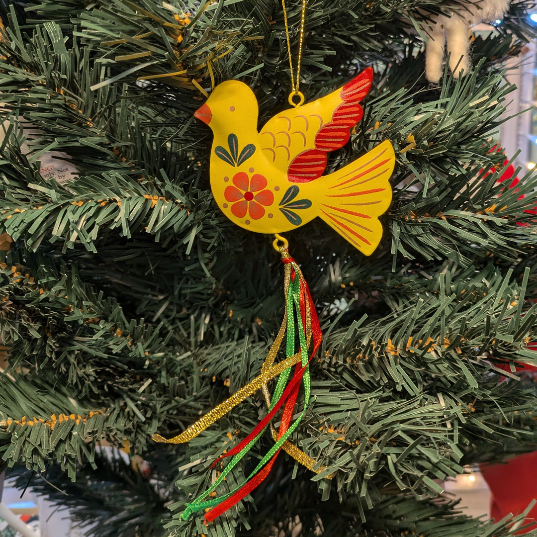 Tin Floral Bird