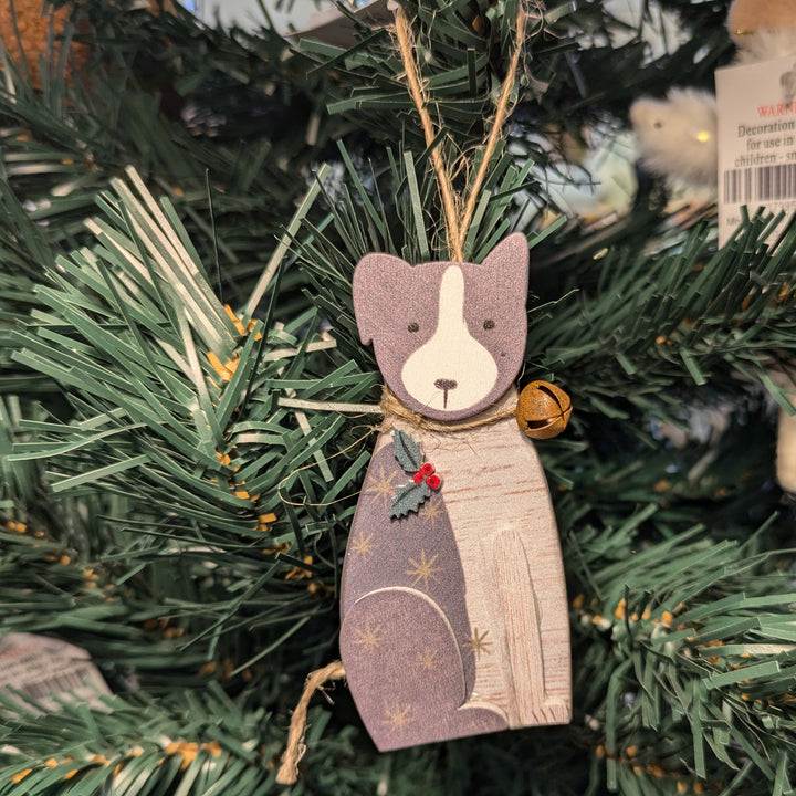 Wood Cat + Dog Decoration