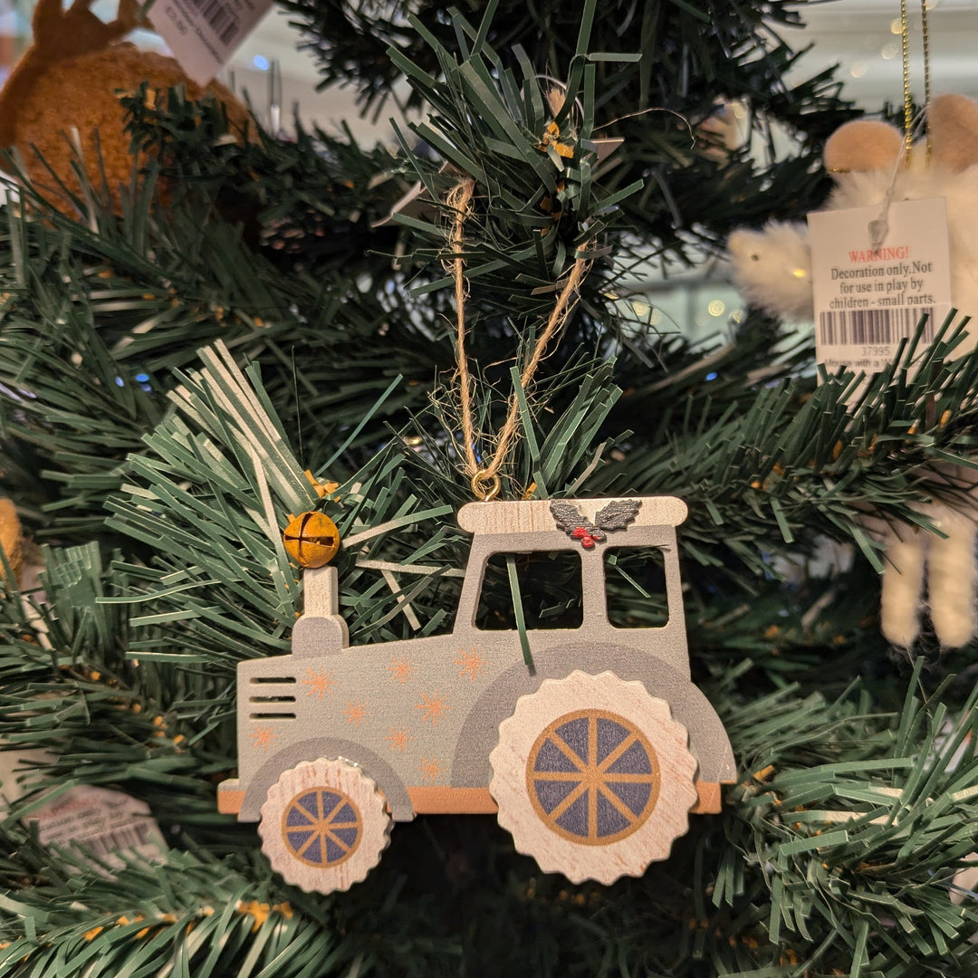 Wood Tractor Decoration