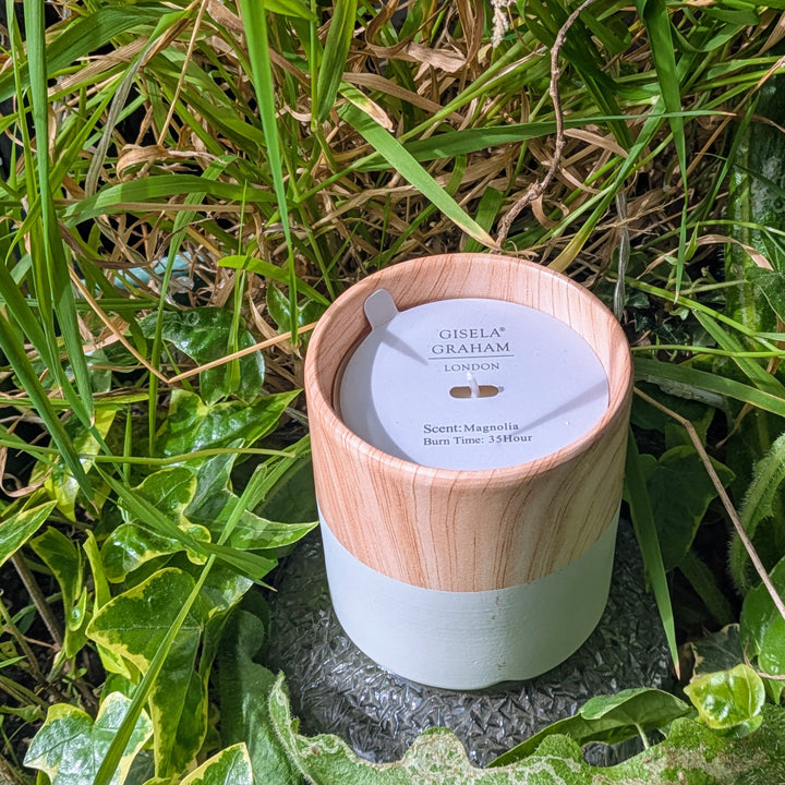 Wood Effect 2-Tone Candle