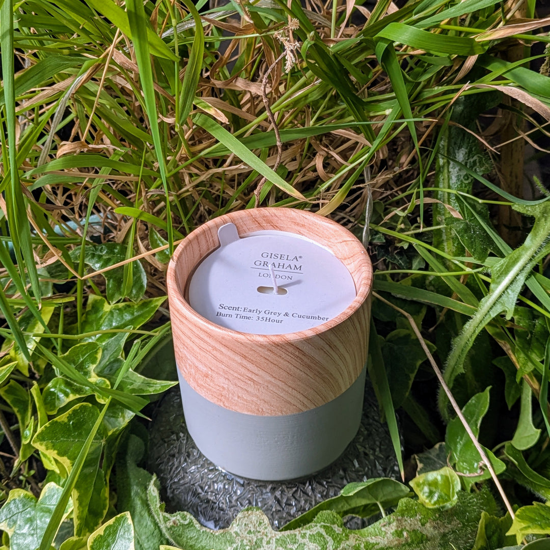 Wood Effect 2-Tone Candle