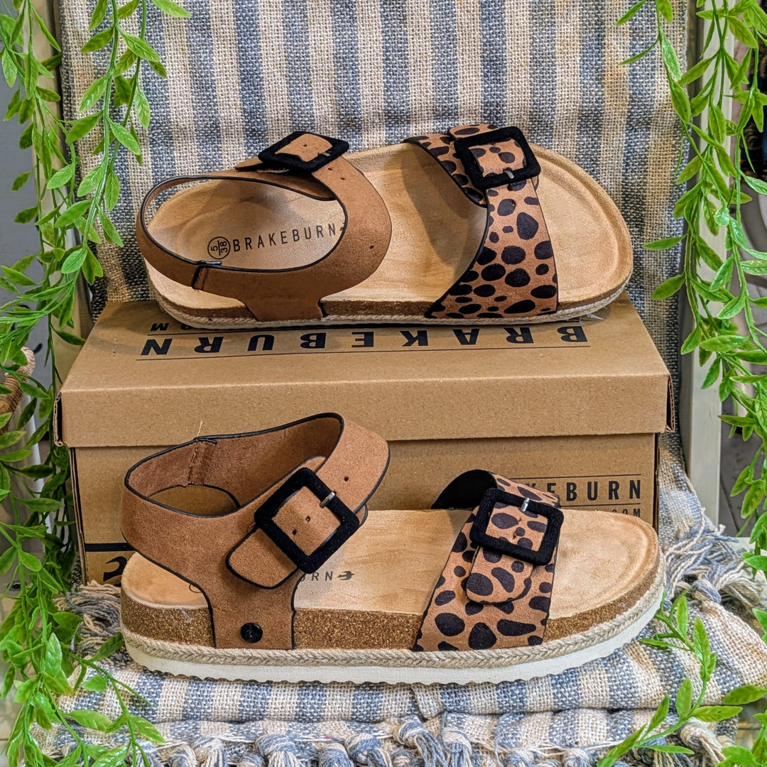 Leopard Spot Ankle Strap Sandal