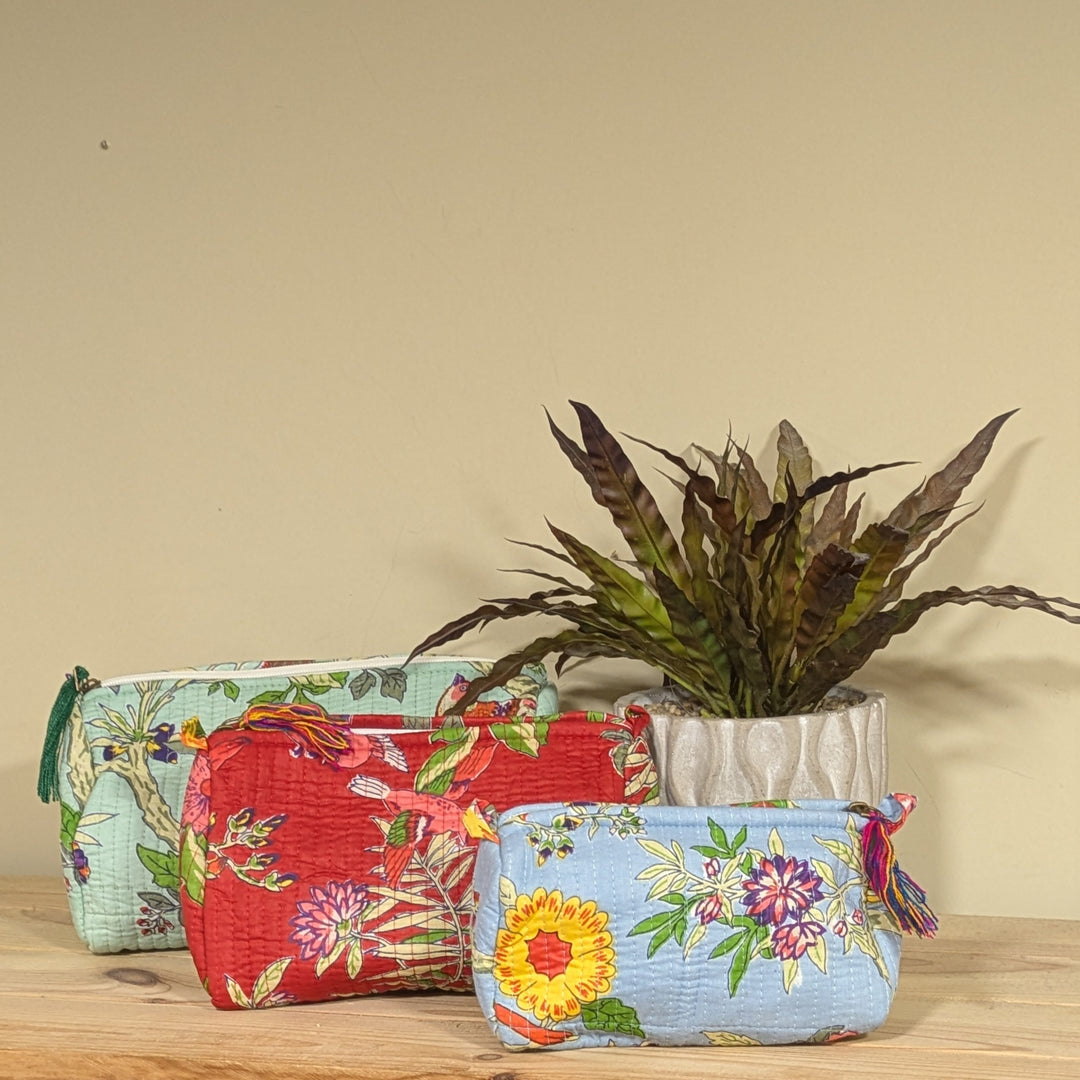 Birds in Trees Make-Up Bags